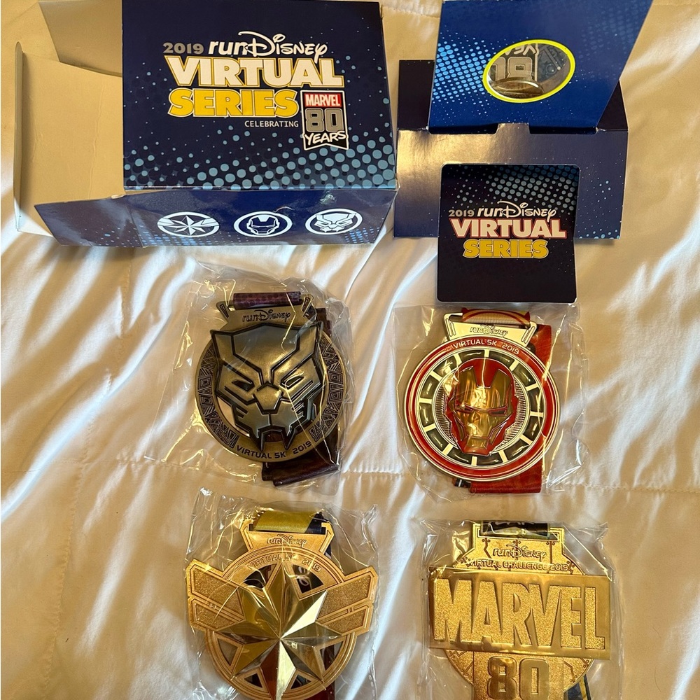 2019 RunDisney Virtual Summer Series Medals & Collector Coin